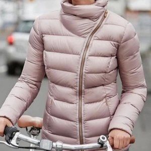 Athleta Down Puffer Coat Cardamom Spice Jacket Small - like new